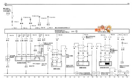 VW Passat engine electronic control unit、throttle Valve control and sensor circuit diagram