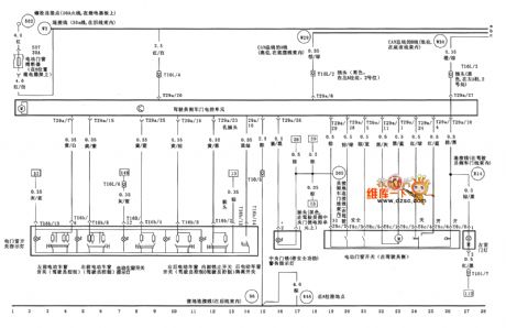 VW Passat piolt side door electronic control unit、safety warning lamp circuit diagram