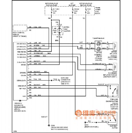 Cadillac airbags circuit