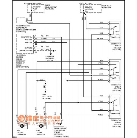 Cadillac air conditioning fan circuit