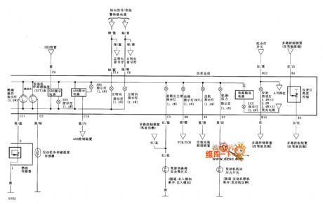 Guangzhou Honda accord combination instrument circuit diagram(one)