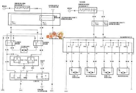Guangzhou Honda accord motor-driven window circuit diagram