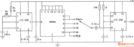 4h Timing circuit composed of 556