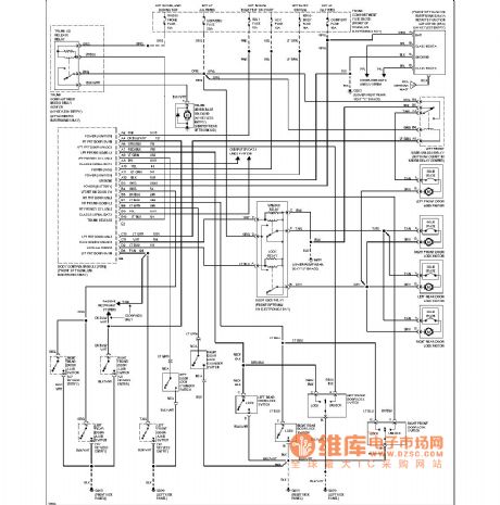 Cadillac electric door lock circuit