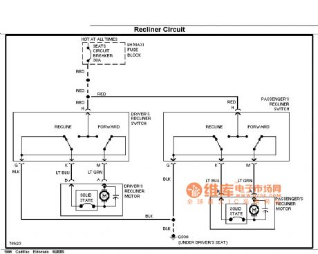 Cadillac backrest circuit diagram