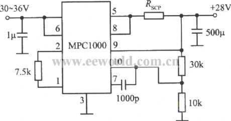 28V、7A regulated power supply composed of MPC1000