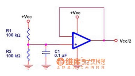 Operational amplifier virtual earth circuit