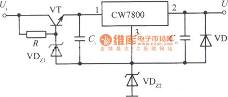 High input-high output integrated regulated power supply circuit circuit diagram 1
