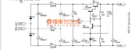 The electronic filter circuit diagram for microphone power supply