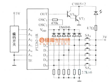 PT2262IR application circuit