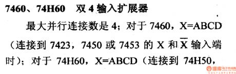 74 series digital circuit of 7460 74H60 double 4-bit input expander