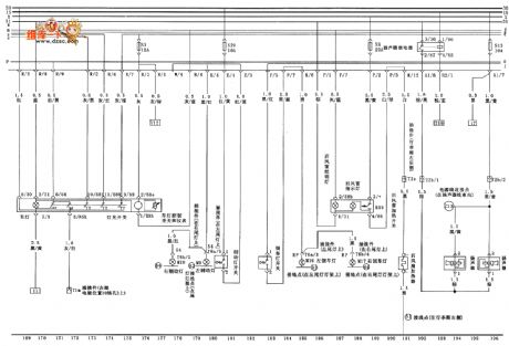 Lighting switch,stoplight，reversing light,rear air window heating and speaker circuit diagram