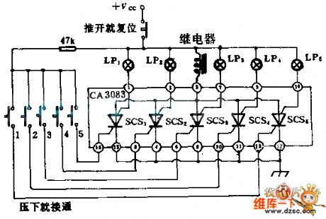 With 5 pilot lamp alarm circuit diagram