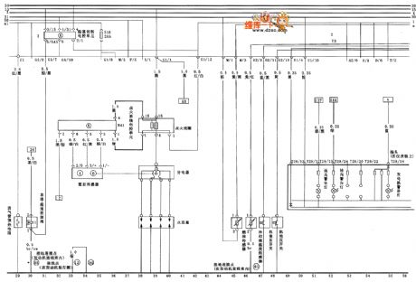 JETTA AT, JETTA GT saloon car induction manifold,ignition system,instrument circuit diagram
