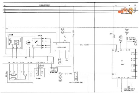 Zastava CA7200E3(L) type saloon car engine fuel injection system(four) circuit diagram