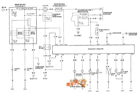 Guangzhou Honda accord anti theft system circuit diagram(one)