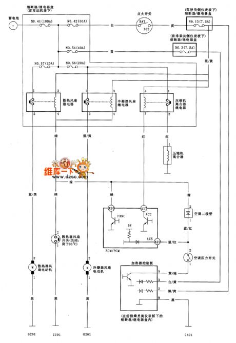 Guangzhou Honda accord refrigerating system circuit diagram
