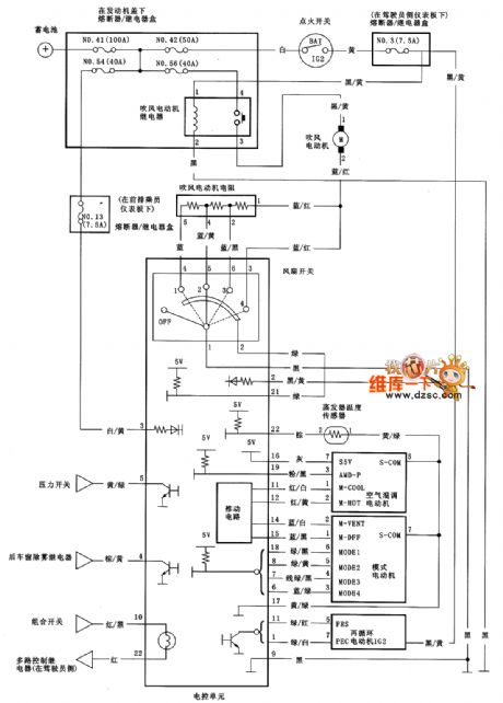 Guangzhou Honda accord air-conditioner circuit diagram