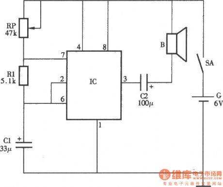 Electronic hypnotic device circuit