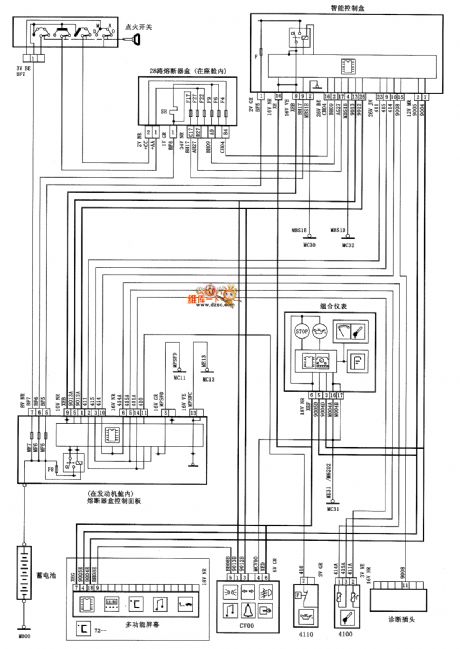 XSARA saloon car engine machine oil liquid level and pressure circuit diagram