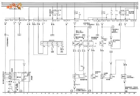 JETTA AT, JETTA GT saloon car generator,starter,radiator and automatic choke circuit diagram