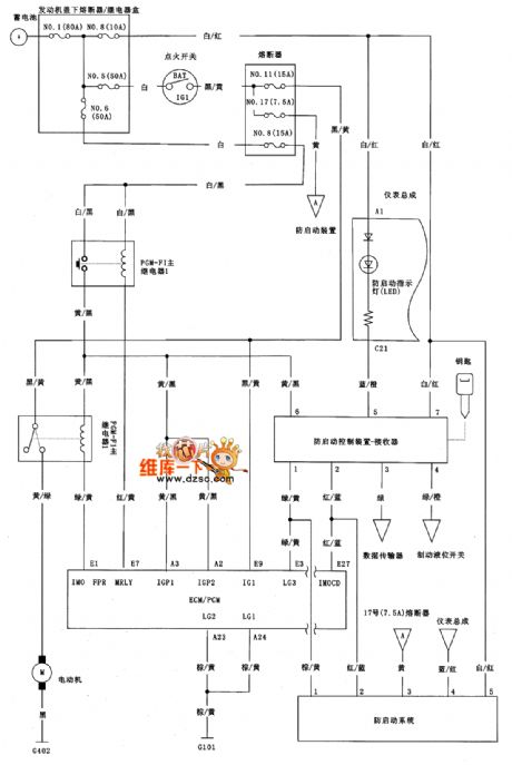 Guangzhou fit prevent starting system circuit diagram