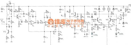 SX-6 Human sensor switch block diagram and circuit schematic diagram