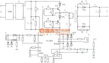 Practical circuit of zero current switching soft switching stabilized voltage supply