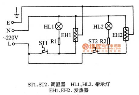 Banqiu HE-2700E1, HE-2700E2 temperature-regulating electric furnace circuit diagram