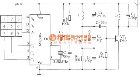 DTMF 7 channels remote control circuit diagram