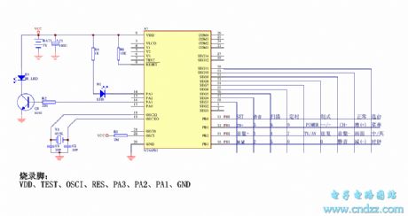 25 in 1 LC7461 TV remote control circuit diagram NT6613
