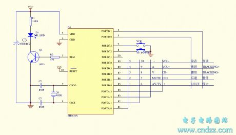 12 in 1 DVD remote control circuit diagram