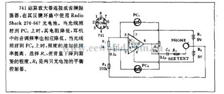 Sonification photodetector circuit