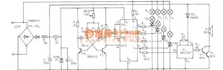 SH-802 many kinds of flashing patterns color lamps with disco music control circuit