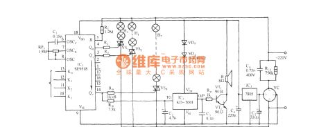 SE9518 multi-pattern program control color lamp control circuit