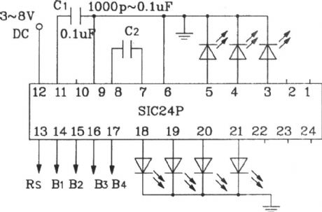 SIC24P used in drive DC LED application circuit