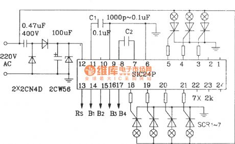 SIC24P used in control AC color lamp application circuit