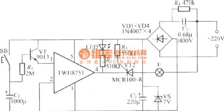 Delay light circuit wiht power switch integrated circuit(1)