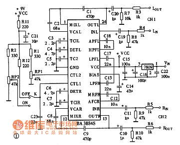 BA3884S chip application circuit