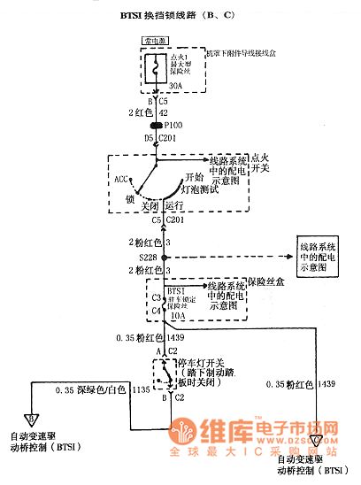 SGM Regal 2.0 L automatic transmission circuit diagram