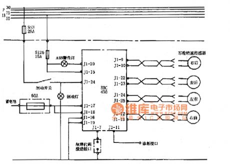 Hongqi ant-ilock braking system ABS circuit