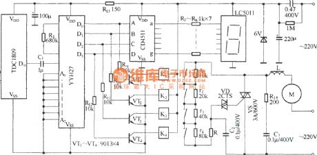 Wireless speed regulation transmitting and receiving circuit diagram