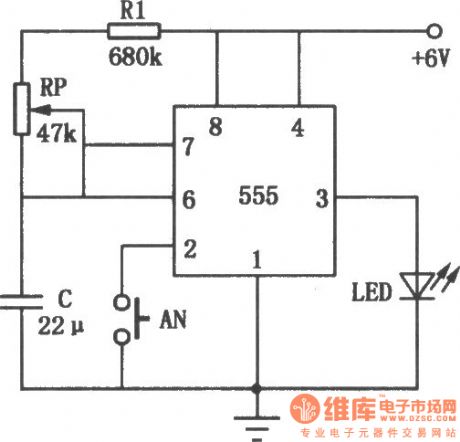 60s Timing circuit composed of 555