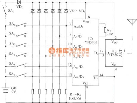 Wireless calling implement circuit diagram