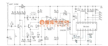 Hopping code type radio control circuit(TR1300/1315)