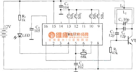 Hopping code type radio control circuit(TR1300/1315)