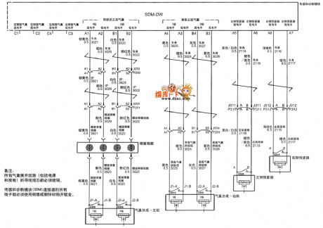 SHANGHAI GM BUICK(LaCROSSE) saloon car supplementary restraint system circuit diagram(two)