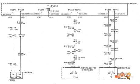 SHANGHAI GM BUICK(LaCROSSE) saloon car motor-driven gate lock circuit diagram(one)