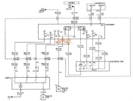 SHANGHAI GM BUICK(LaCROSSE) saloon car power sunroof circuit diagram