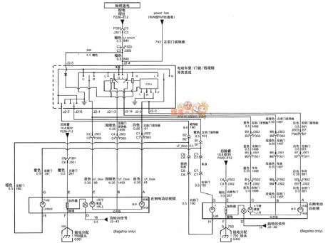 SHANGHAI GM BUICK(LaCROSSE) saloon car rearview mirror circuit diagram